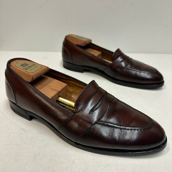 FULLY RESOLED Alden 662 Dark Brown Calfskin Full Strap Penny Loafer USA 10.5 D main image 2